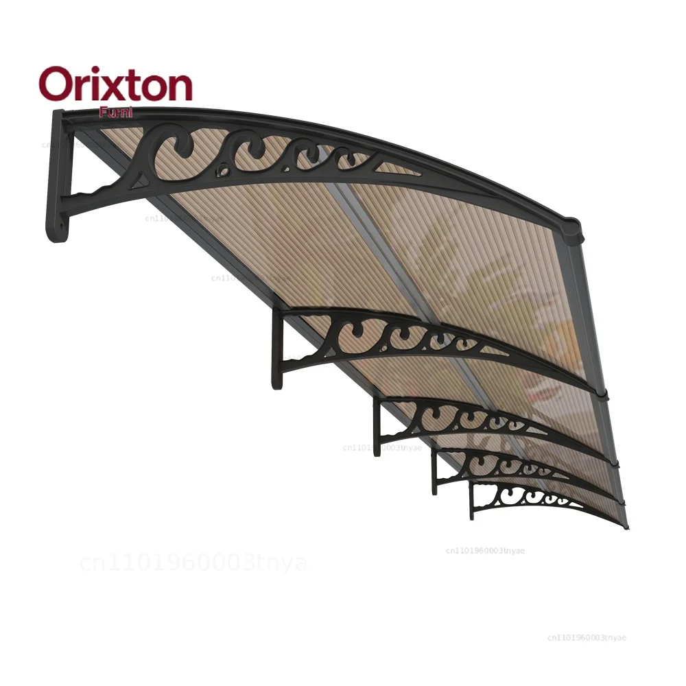 Canopy 200Cm X 100Cm Pc Brown Hollow Sheet Window Rain Protection Polycarbonate Awning