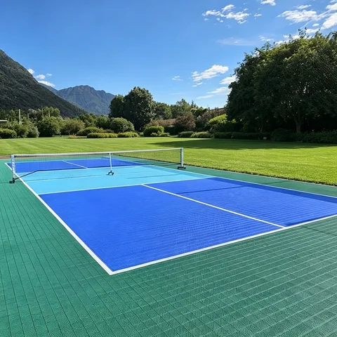 Pickleball Court Floor Mat Custom-designed Indoor & Outdoor Pickleball Court Flooring and Sports Equipment.