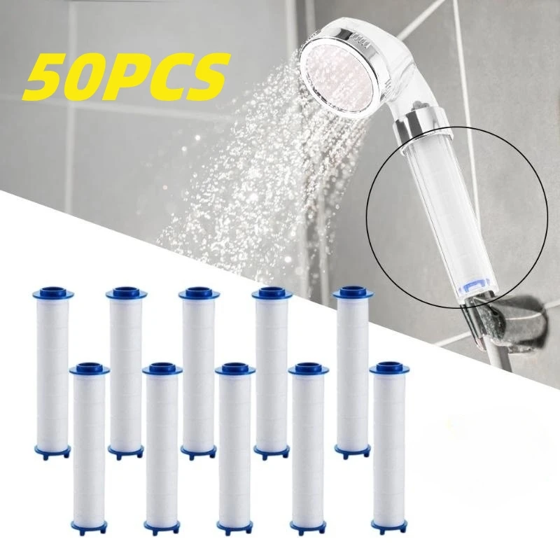 

50PCS Shower Head Filter Replacement Showerhead Remove Chlorine/Fluoride/Hard Water/Calcario Hygienic Bathroom Accessories
