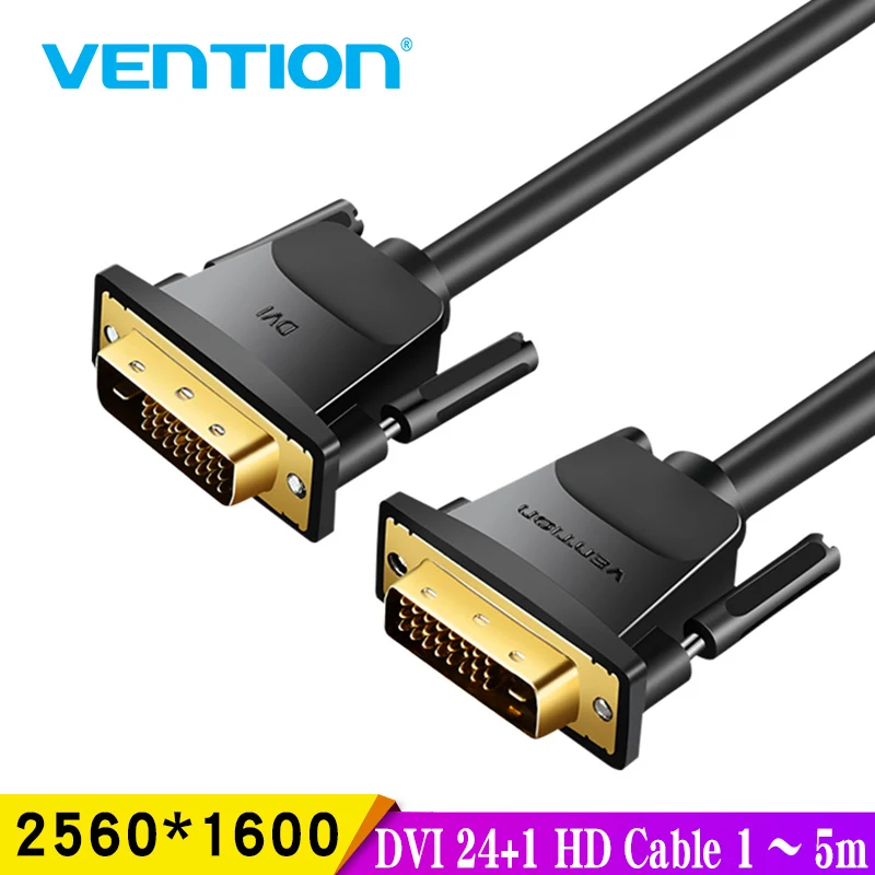 Vention DVI Cable DVI D24+1 Cable DVI to DVI Cable Male to Male Video Cable 3m/1m/2m 5m for Computer Projector Laptop TV Monitor