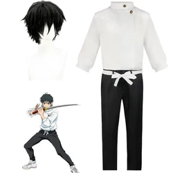 Anime Okkotsu Yuta Cosplay Uniform Wig JujuKa Yuta Okkotsu Cosplay Costume Pants Suit Halloween Costumes For Men Women Wigs