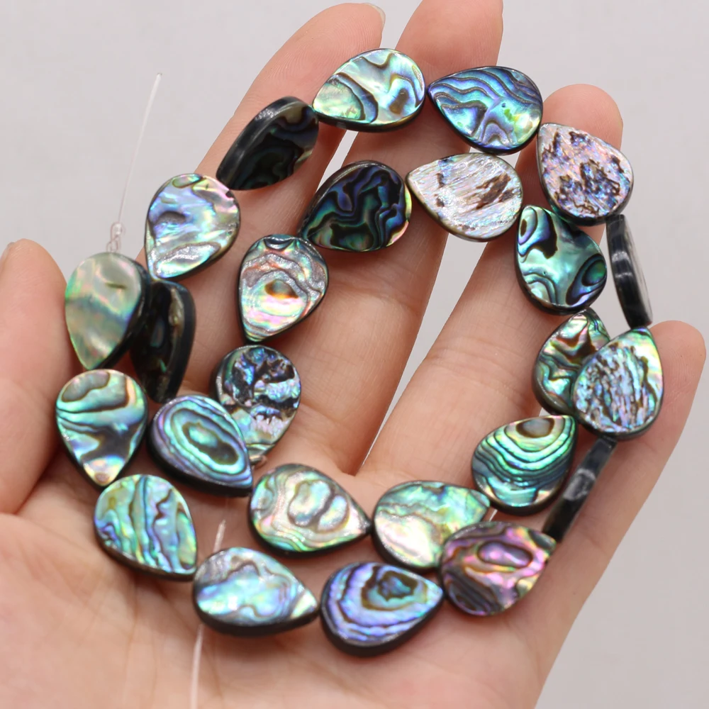 DIY-Perlen aus Abalone-Muschel, tropfenförmige Trennperlen für die Schmuckherstellung, DIY-Halsketten, Armbänder, Ketten, Ohrringe, Accessoires – Detail 2