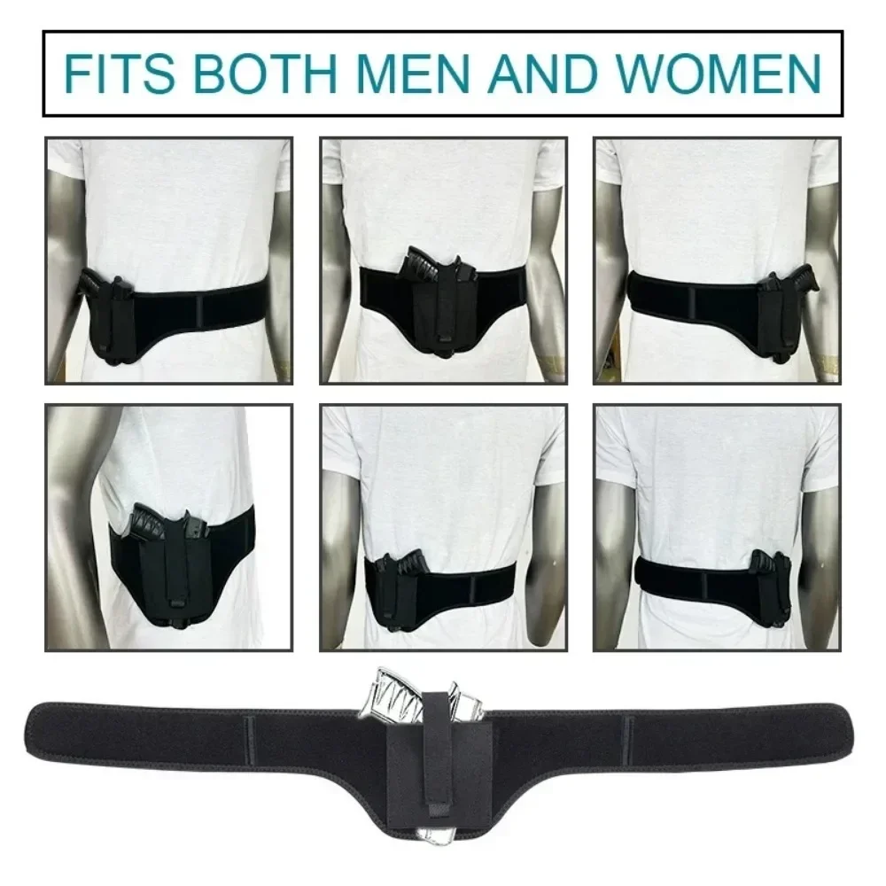 حار 1 قطعة في الهواء الطلق بندقية الحافظة الحافظة متعددة الوظائف أخفى حمل الخصر العالمي الأسهم حزام مسدس للمعدات التكتيكية #5