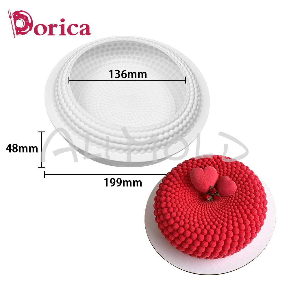 Dorica Big Custard Apple Chocolate Mousse Mold DIY Fondant Silicone Mould Cake Decorating Tools Kitchen Bakeware