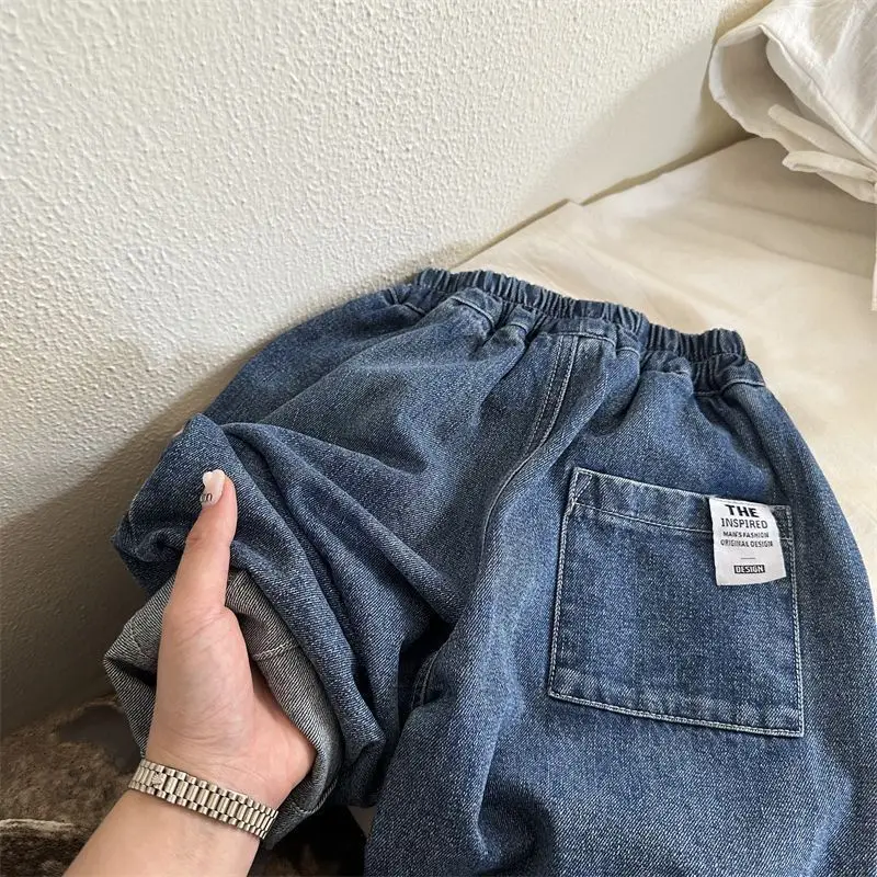 Children's Jeans Spring and Autumn 2025 New Boys and Girls Wide-leg Pants Baby Joker Harem Pants Loose Jeans