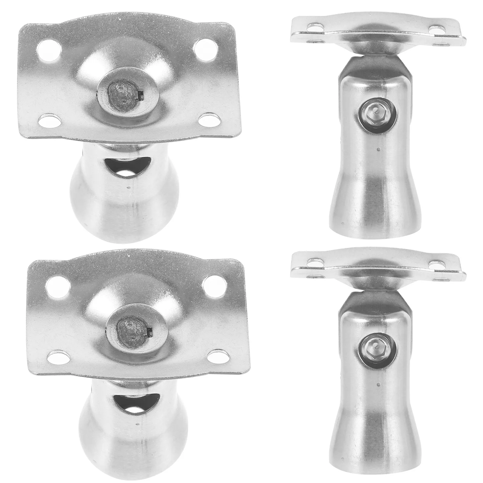 

4Pcs Stainless Steel Column Support Adjustable Handrail Bracket for Indoor Stair Railings Banister Stability Handrail Bracket