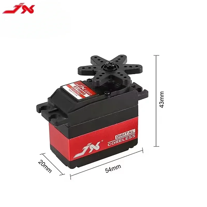 JX 서보 PDI-6110MG 4.8-6V 13KG 고토크 디지털 코어리스 표준 서보 RC 비행기 항공기 헬리콥터 부품용