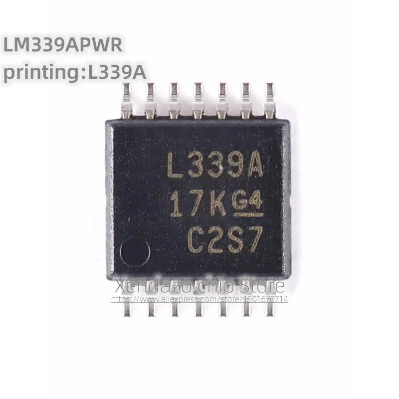 10pcs/lot LM339APWR LM339A Silk screen printing L339A TSSOP-14 package Four channel differential comparator chip