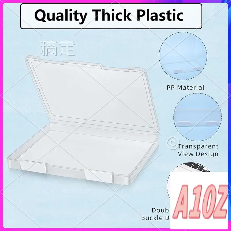 0Z-4 Pack صندوق ملفات A4، صندوق تخزين المستندات البلاستيكي الشفاف، لورق الحروف 8.5 بوصة × 11 بوصة، لملف المجلات