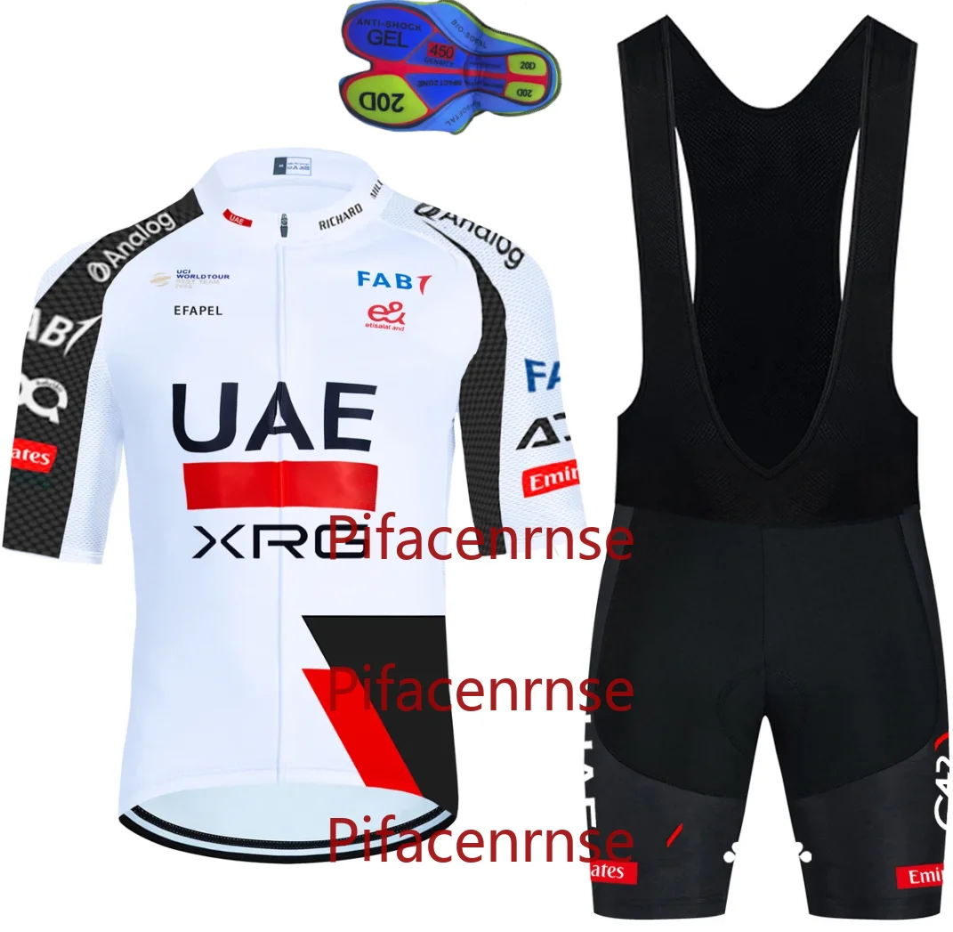 Nova Camisa de Ciclismo BRANCA 2026 da Equipe UAE, Conjunto de Camisa e Shorts para Bicicleta, 10 Cores, Masculino e Feminino, Secagem Rápida, Roupas de Ciclismo Profissional