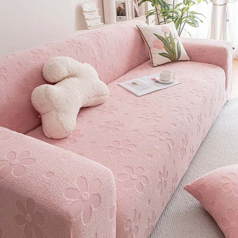 Jacquard Sofa Cover for Living Room Thick Elastic Sofa Cover 1/2/3/4 Seater L-Shaped Corner Sofa Cover