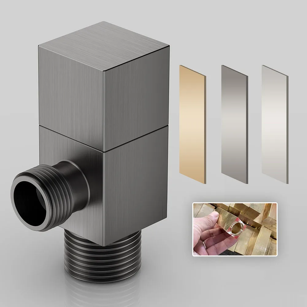 

Треугольный клапан G1/2, латунный полированный хромированный угловой клапан, аксессуары для ванной комнаты, квадратный водонагреватель, кран, угловой клапан для унитаза