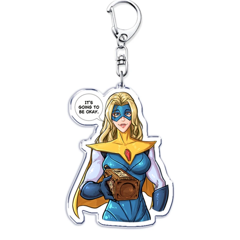 لعبة فيديو Mecha Man المفاتيح للإكسسوارات شقراء السترة روبرت روبرتسون غير مرئية كيرينغ مجوهرات الألعاب المشجعين الأصدقاء الهدايا #4