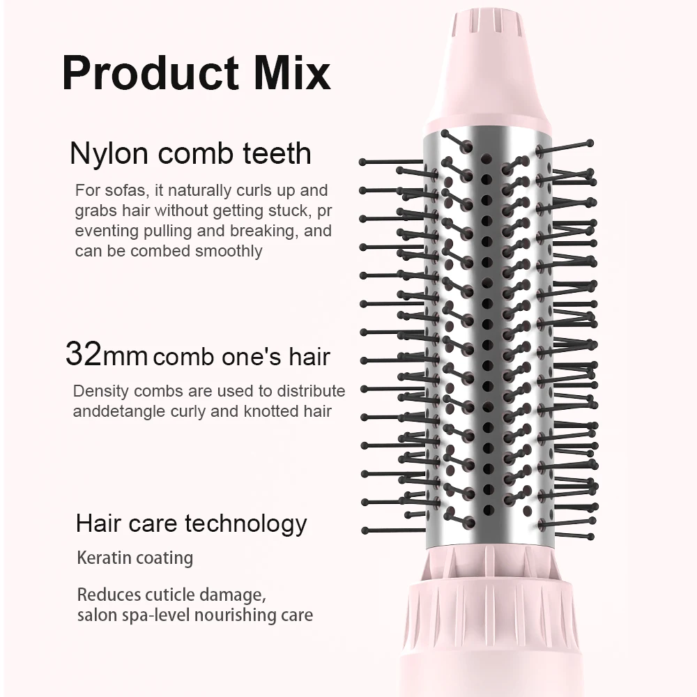 SMET Hot Selling Newest Professional 1200W One Step Hair Dryer and Styler 4 in 1Hot Air Styler Hair Brush