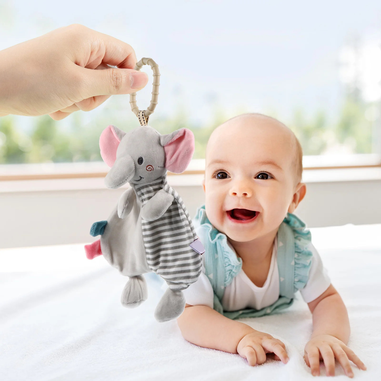 بطانية أمان مريحة على شكل حيوان للرضع، مريحة للتحفيز البصري باللمس، بطانية مهدئة للأطفال #1