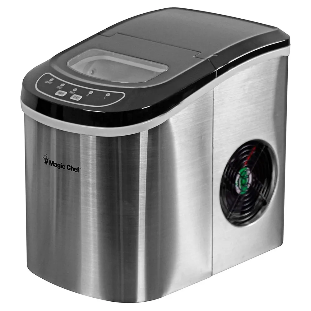 

Portable Countertop Ice Maker, Small Ice Maker for Kitchen or Home Bar, Tabletop Ice Maker for Parties, 27-Pound Capacity, Stai