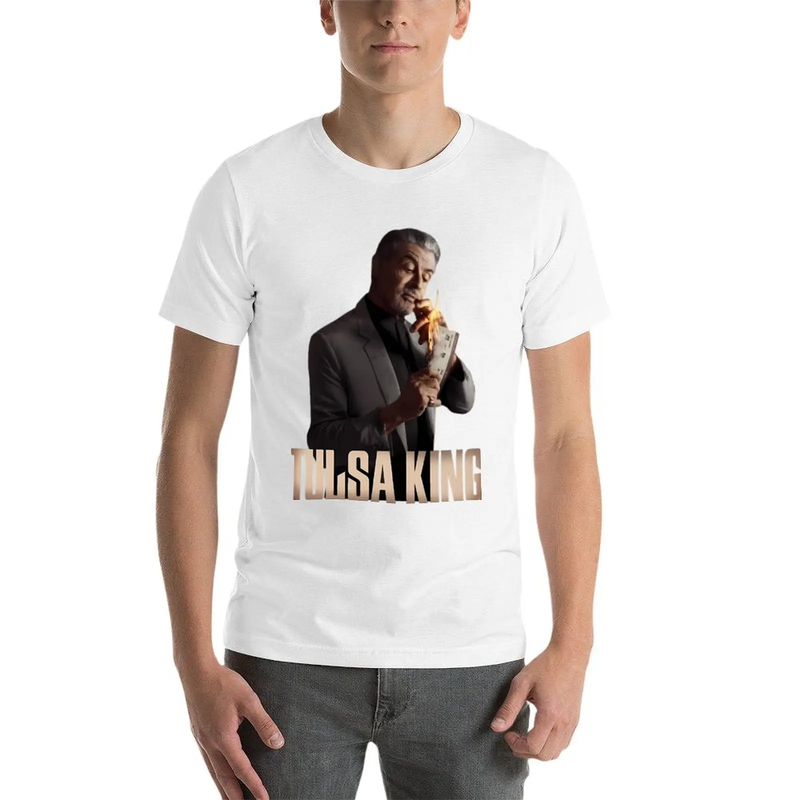 تي شيرت Tulsa King TV Show تي شيرت للرجال برسومات عتيقة تي شيرت مصمم