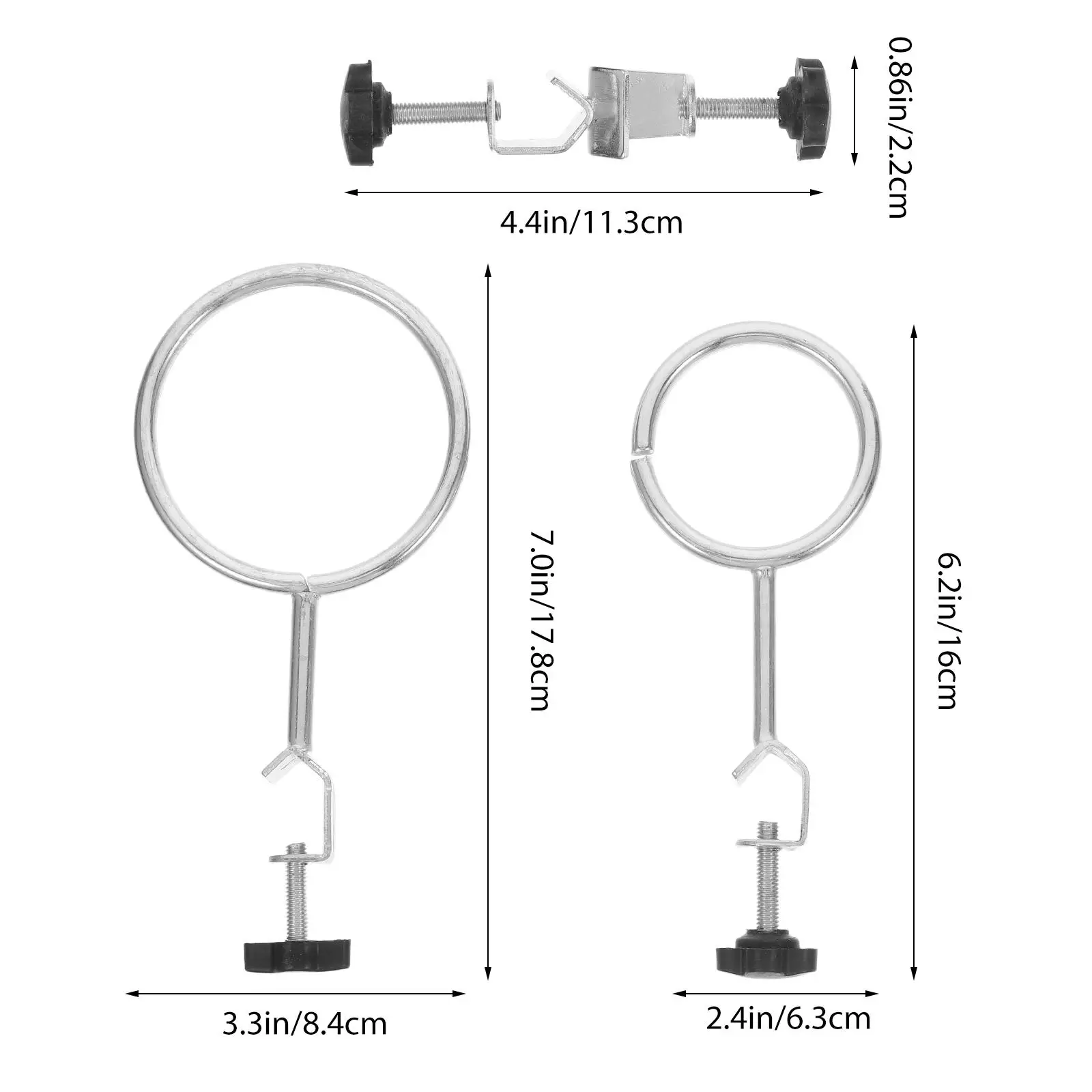 3 Pcs Flask Clamp Funnel Stand Graduated Beaker Lab Beakers Water Pipe Large Measuring Cups
