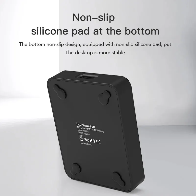Blueendless External SSD Hard Disk M.2 SSD Enclosure 10G Online Reading Writing Speed SSD Case For M.2 NVME SSD Docking Station