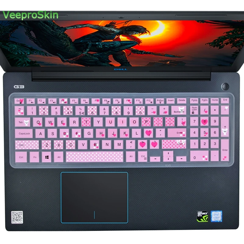 Laptop Notebook Silicone keyboard cover skin for Dell Inspiron I15 3567 3567 3559 3576 3583 3585 5566 5583 5584  15.6  inch