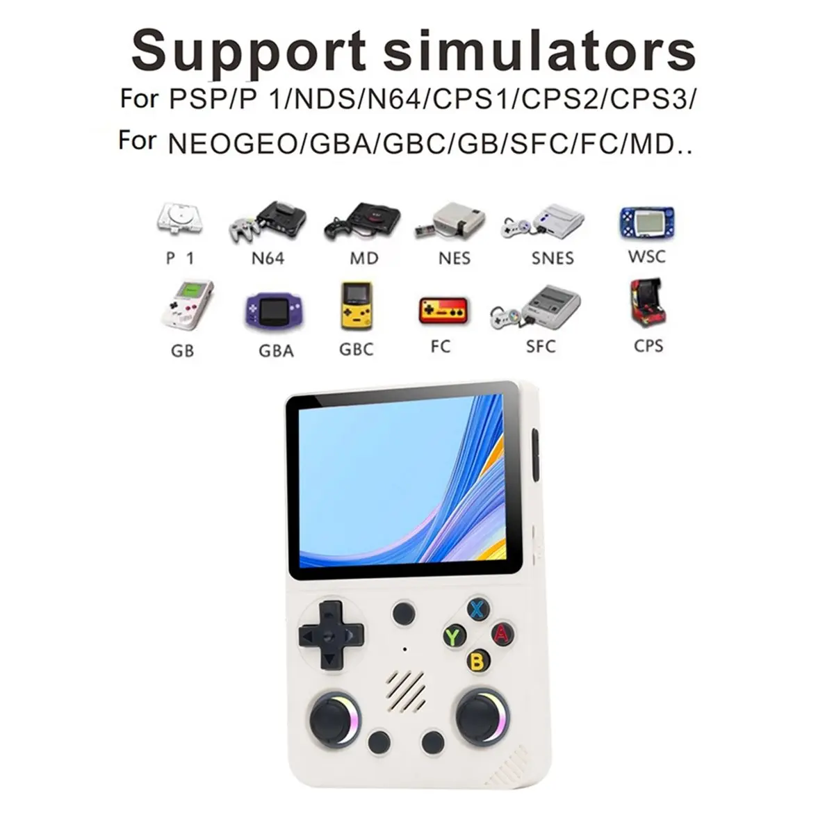 High Performance RG36PRO Handheld Game Console 3.5 Inch IPS Screen Mini RGB Light 3D Joystick Support 10+ Simulators Game Player