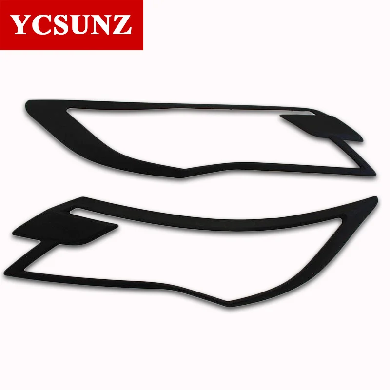 Black Headlights Cover Accessories For Mitsubishi Montero Pajero Sport 2016 2017 2018 2019 Head Lamp Hood Parts Ycsunz