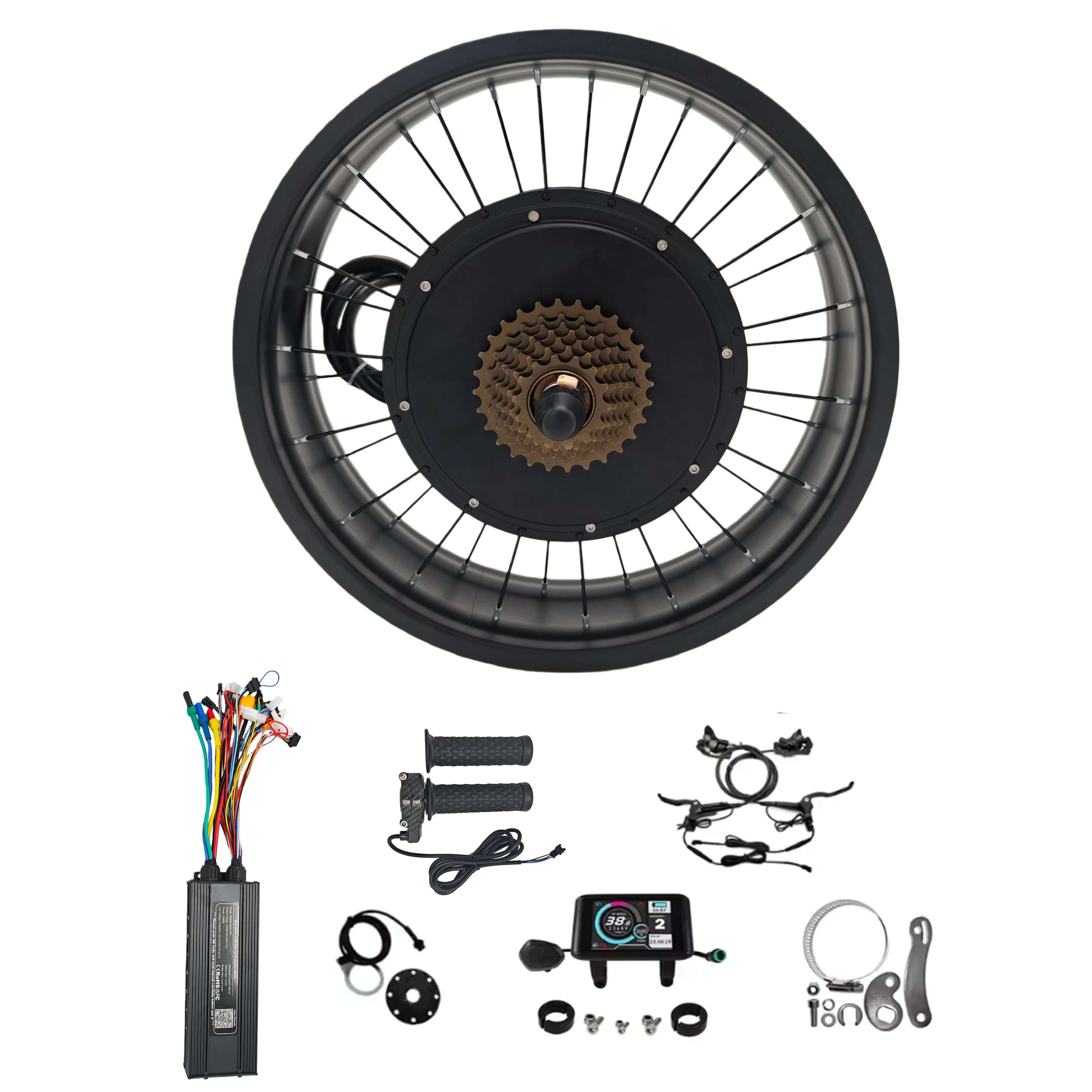 AliExpress CONHISMOTOR Ebike 48V-72V 3000W  20/24/26x4.0" Fat Wheel Conversion Kits with 7-speed Freewheel dropout 175mm 190mm