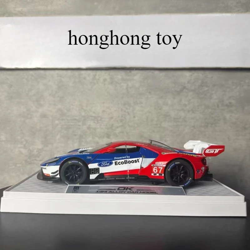 

Real Track Style 1:24 GT MK Alloy Race Car Pull Back Bright Light Sound Effect Fashion Desktop Ornament High Grade Toy