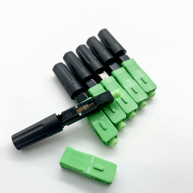 Fiber Optic Fast Connector SC APC 50/100/200pcs SM Single-mode Optical Quick Connector SC UPC Fast Connector Coupler 1