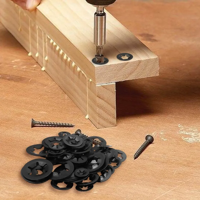 7 Sizes Internal Tooth Star Lock Washers Assortment Kit Push On Retainers Clips Fasteners Gaskets Furniture Hardware Accessories