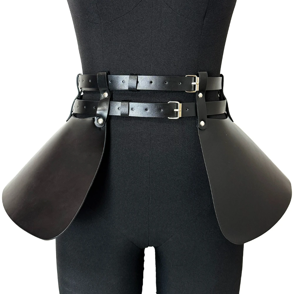 Ceinture en cuir PU pour femme, style streetwear gothique, ajustable, punk, accessoires vestimentaires décontractés