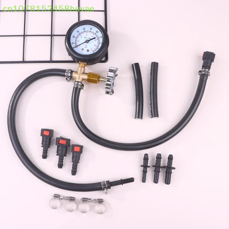 

Автомобильная топливная система, бензиновый манометр, мотоциклетный автомобильный тестер, инструмент 0-100PSI 6,3/7,89/9,49 с клапаном