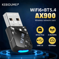 900Mbps WiFI 6 USB Adapter Bluetooth 5.4 Wireless Network Card Dual Band Driver Free Wi-Fi Antenna Dongle Wifi6 for PC Win 10 11