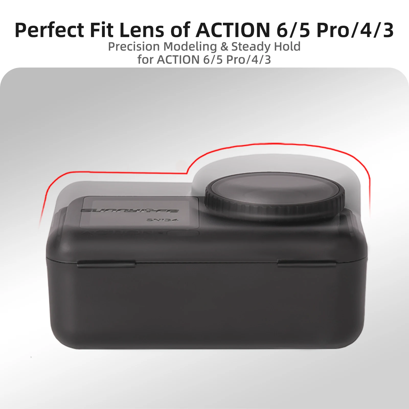 

Чехол-кейс для DJI ACTION 6/5 Pro/4/3, ударопрочный и противоударный защитный чехол, портативный аксессуар для хранения