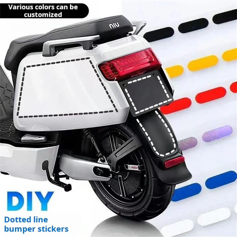 DIY dotted car stickers Electric car decorations Electric car accessories Sewing stitch car motorcycle helmet stickers