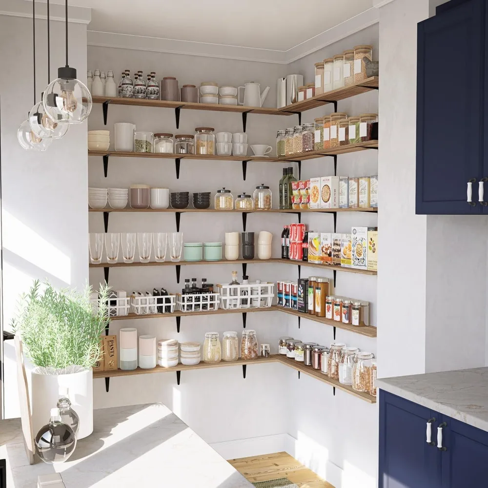 أرفف عائمة ريفية طويلة مقاس 48 بوصة من Arras للجدار، رف كتب حائطي لغرفة المعيشة، رف عائم للمكتب المنزلي، غرفة النوم، Pantr #6