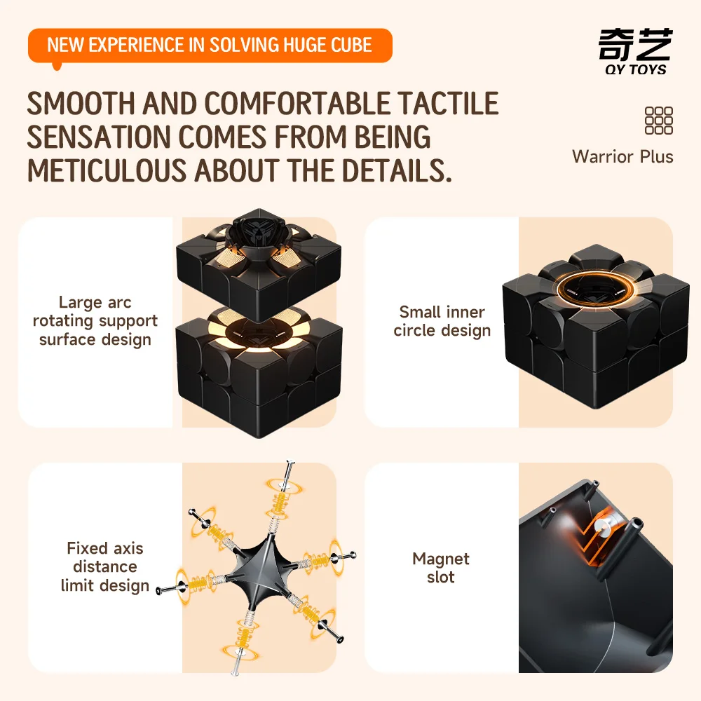 Qiyi Warrior Plus M Zauberwürfel QY 18,8 cm Übergroßer Würfel, professionelles Cubo Magico Lernspielzeug