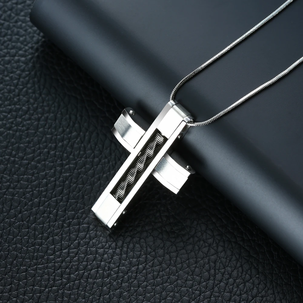 Fashion Vintage Stainless Steel Cross Drop Long Chain Necklace For Men  Women Personality Party Hip Hop Punk streetwear Jewelery