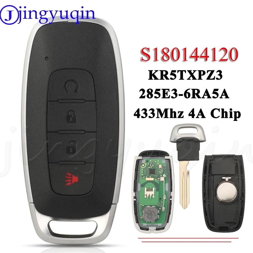 JYQ S180144120 KR5TXPZ3 285E3-6RA5A Remote Smart Car Key 433MHz 4A For Nissan Kicks Rogue Pathfinder 2023 2024 Auto Keyless