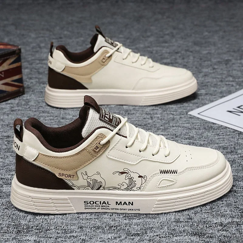 

Men's shoes 2025 new white shoes Korean version trendy versatile board shoes