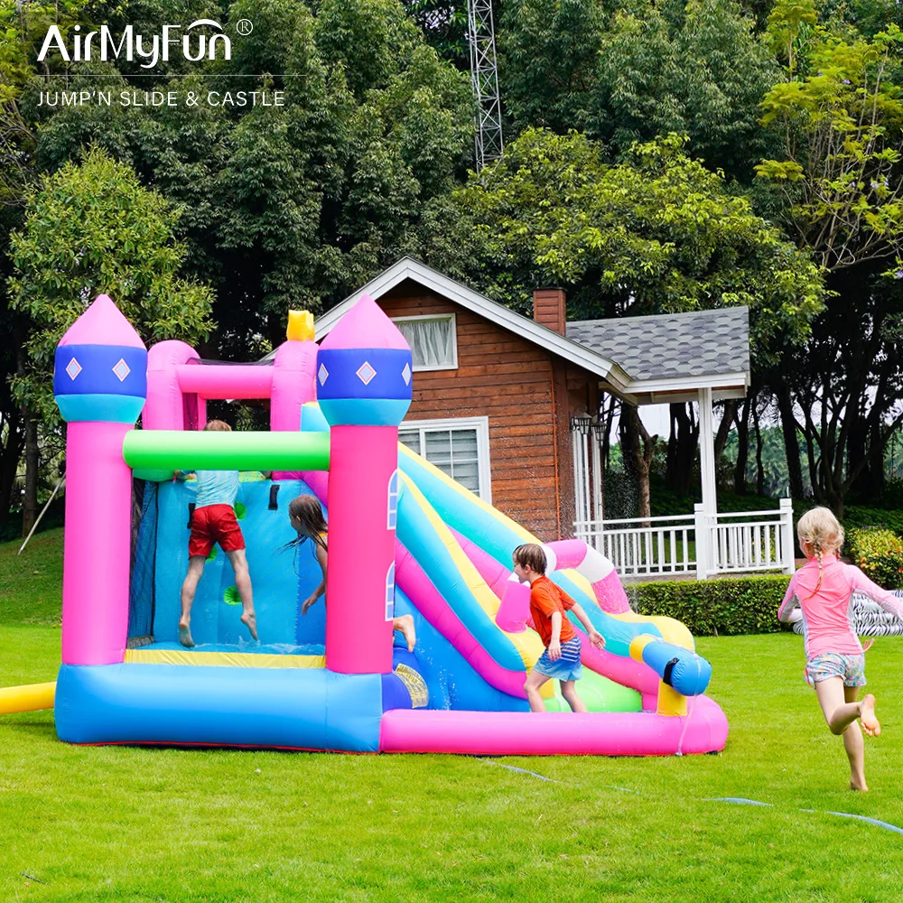 AMF Inflatable Water Slide Bouncy Castle Amusement Park Indoor Inflatable Slide  Inflatable Bounce House Toys Oxford Cloth