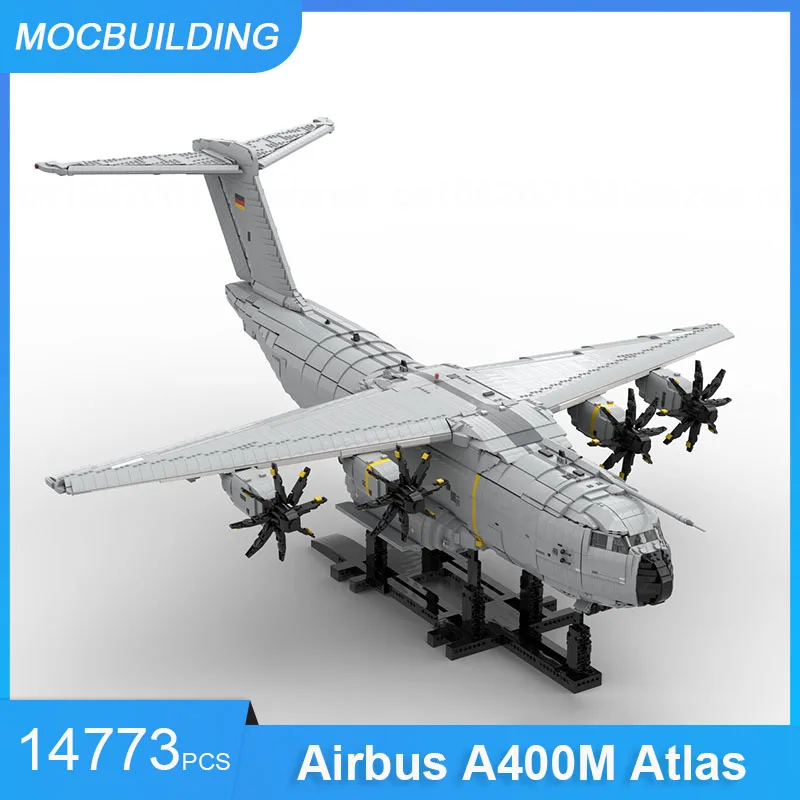 MOC Building Blocks Airbus A400M Atlas With Power Functions DIY Assemble Bricks Transportation Educational Toys Gifts 14773PCS