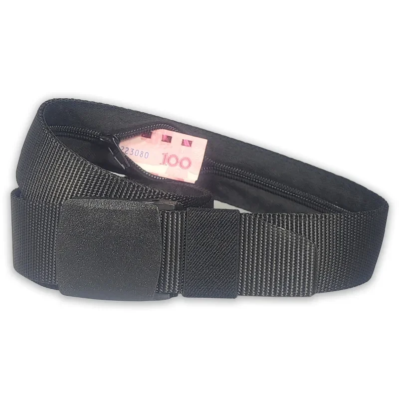 Travel Cash Anti Theft Belt Waist Bag Women Portable Hidden Money Strap Belt Wallet Waist Pack Men Secret Hiding Zipper Belt