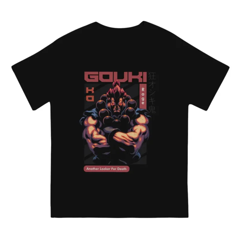 Y2K street fighters man tshirt Akuma individuality T shirt original streetwear new trend