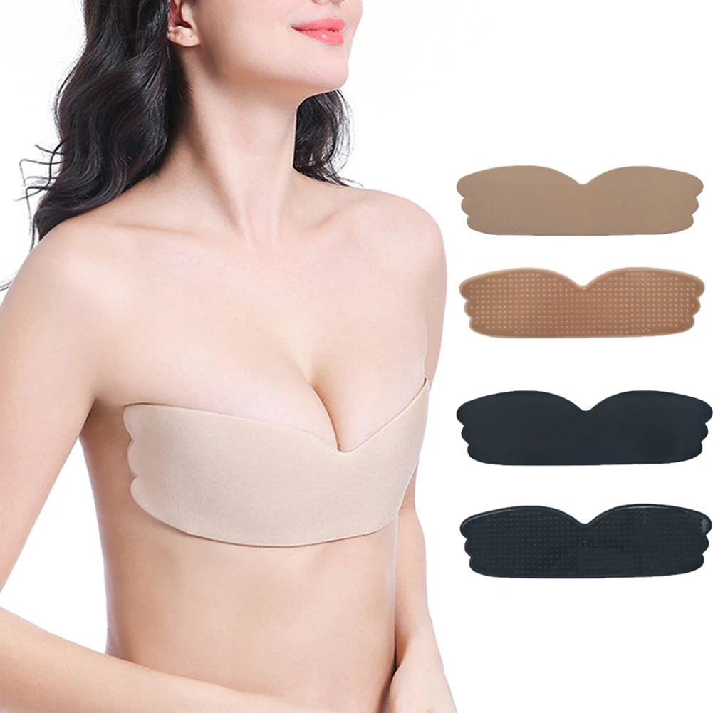 Patch de soutien-gorge invisible en silicone pour femme, patch auto-adhésif, push up, sans bretelles, nubra, dos nu, poitrine, été, 1 pièce