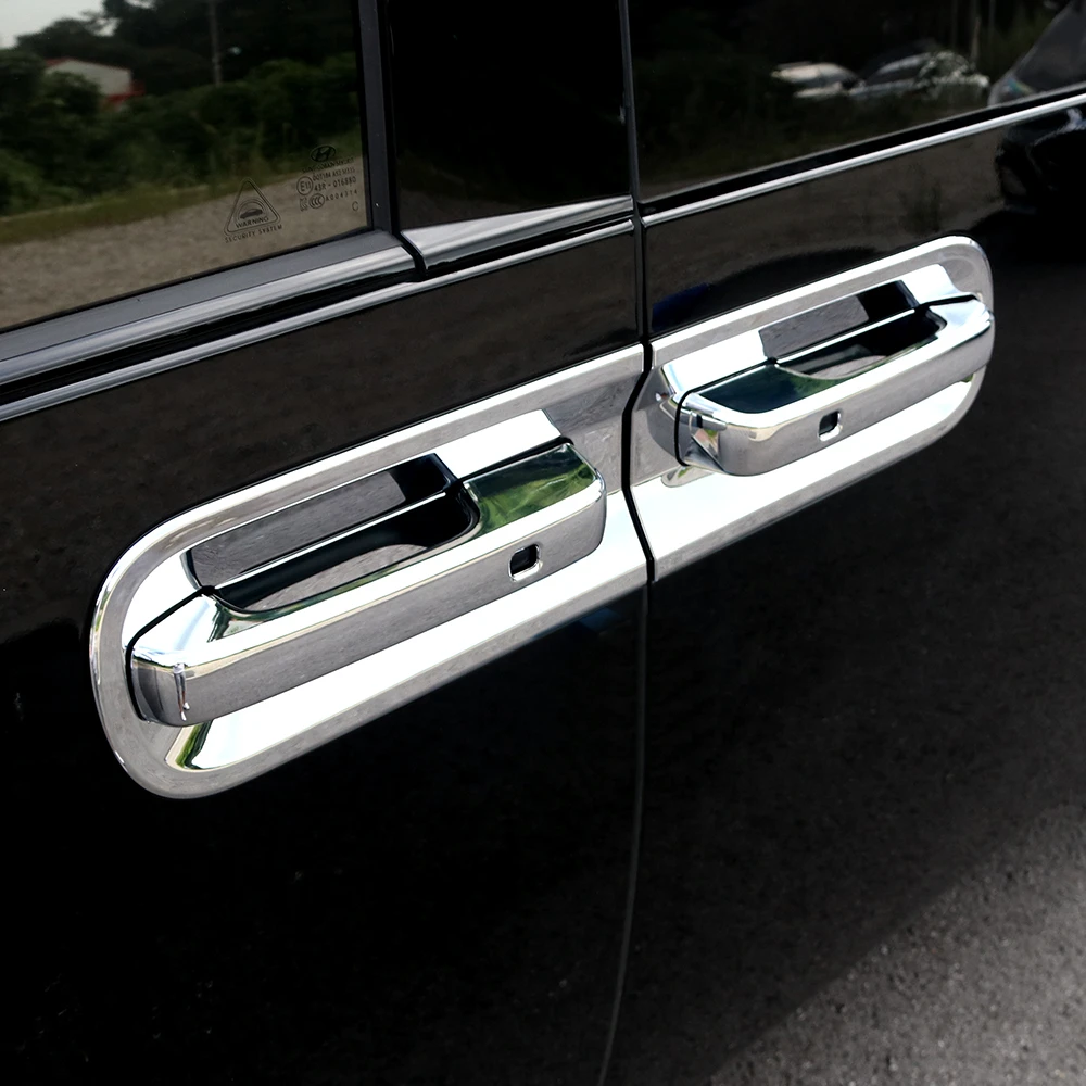 Sliver ABS Plating Door Handle Cover Trim For Hyundai Staria 2021 2022 2023 Decoration Accessories Without Door Bowl