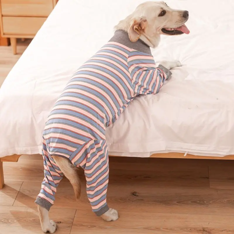 2XL~6XLPet Dog Clothes Winter Warm Home Big Dog Cat Shirt Jumpsuit Pet Pajamas Four-legged Clothing Large Dog Postoperative Suit