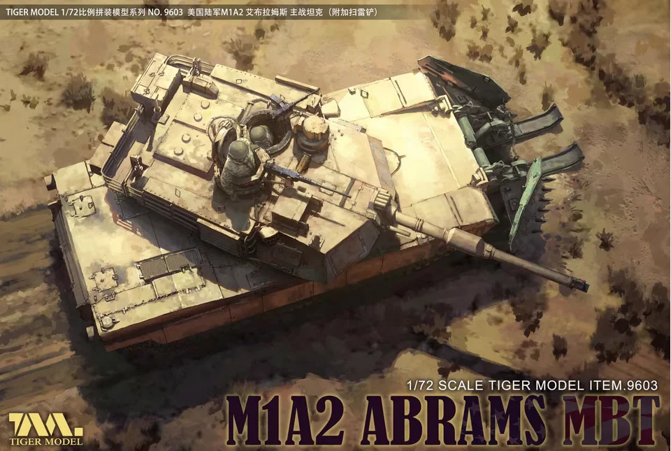 Tiger Model Assemble  U.S. M1A2 Abrams MBT Plastic Model Kit 1/72 Scale 9603
