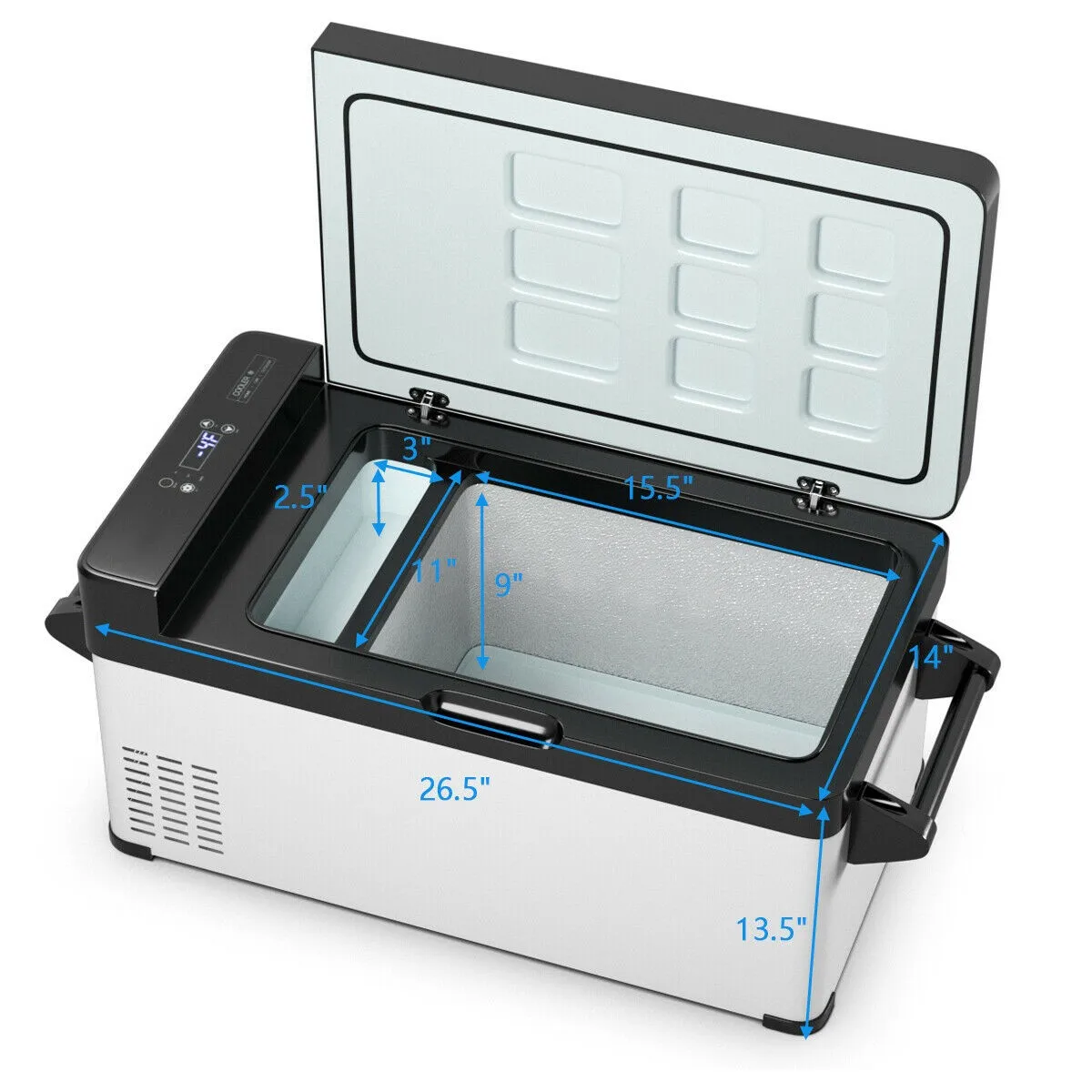 

Portable Car Refrigerator Cooler Freezer Compressor 32-Quart