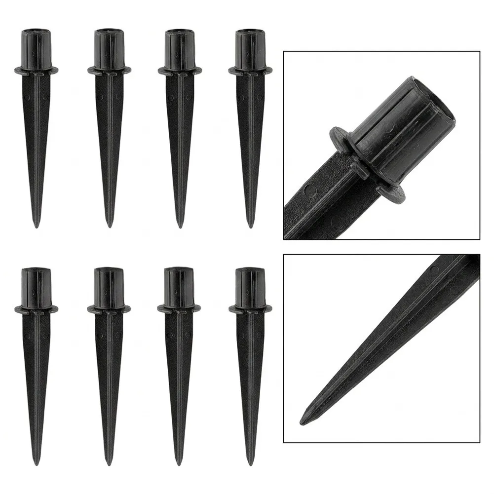 8 Pack Ground Stakes Compatible With Solar Lights Outdoor Garden Lamp Post Spare Spikes Anchors With Cone Shape Stop